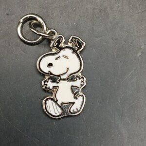 Peanuts Snoopy White and Silver Charm